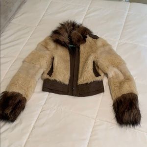 Jessica Simpson faux fur jacket